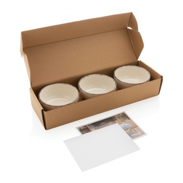 Logo trade promotional items image of: Ukiyo 3pc serving bowl set with bamboo tray