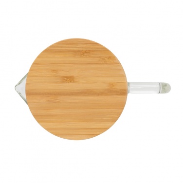 Logo trade corporate gifts picture of: Ukiyo borosilicate glass carafe with bamboo lid 1.2L
