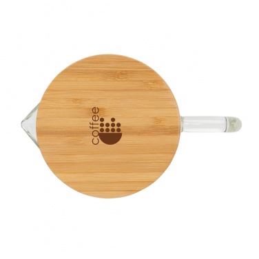 Logo trade advertising product photo of: Ukiyo borosilicate glass carafe with bamboo lid 1.2L