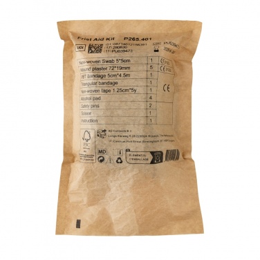 Logo trade promotional items picture of: RCS recycled nubuck PU pouch first aid set mailable