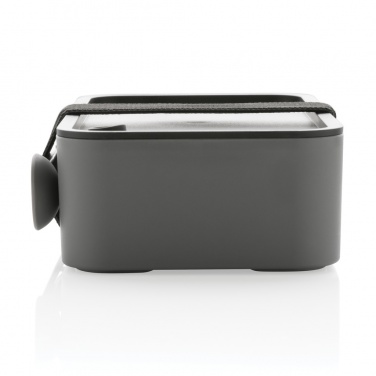 Logo trade business gift photo of: GRS recycled PP lunch box with spork