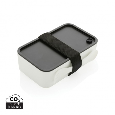 Logo trade advertising products picture of: GRS recycled PP lunch box with spork
