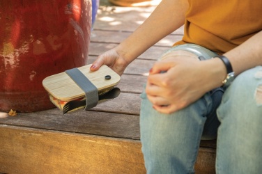 Logo trade promotional item photo of: Glass lunchbox with bamboo lid