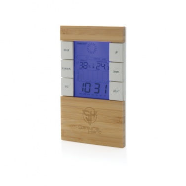 Logo trade promotional gifts picture of: Utah RCS rplastic and bamboo weather station