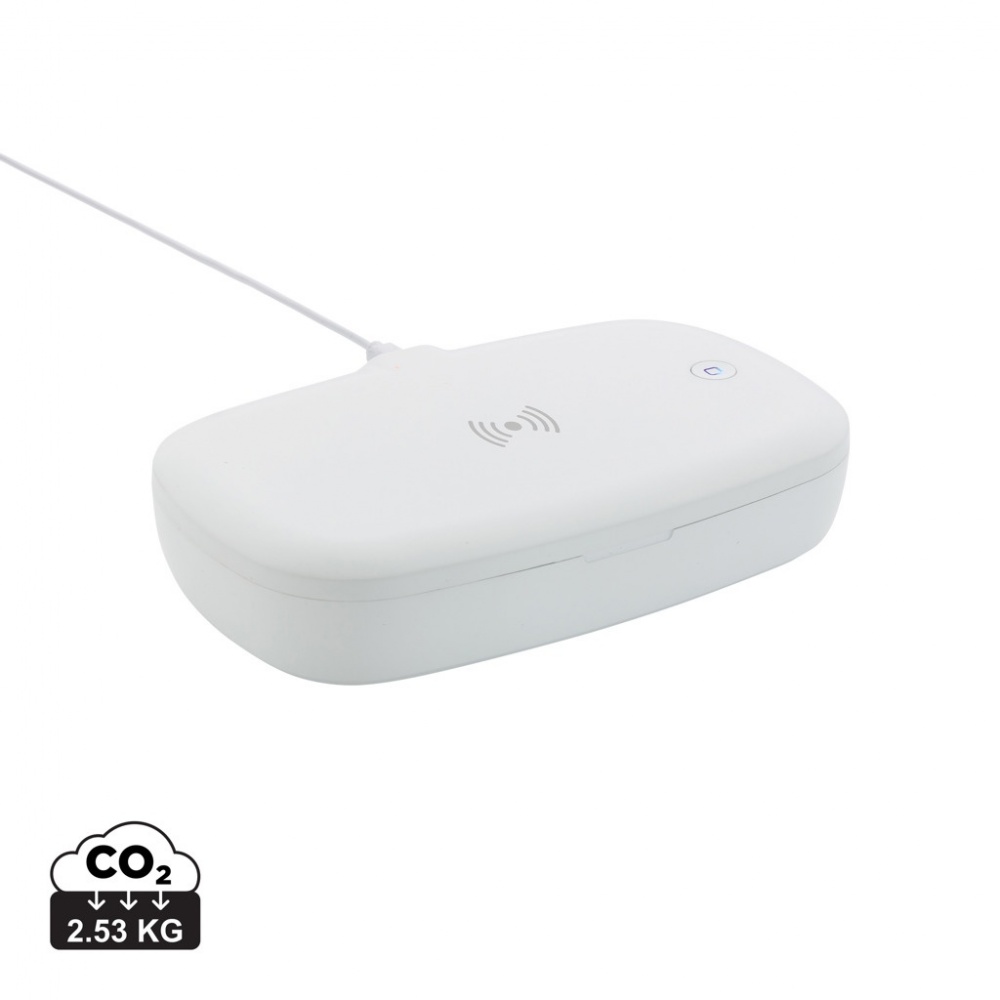 Logo trade promotional items picture of: UV-C steriliser box with 5W wireless charger