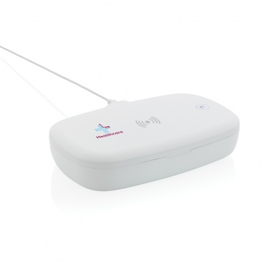 Logotrade promotional merchandise image of: UV-C steriliser box with 5W wireless charger