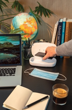 Logo trade promotional product photo of: UV-C steriliser box with 5W wireless charger