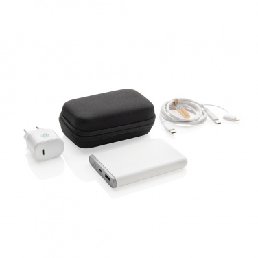 Logo trade promotional product photo of: Surge RCS recyled PET 20W type C 3 pcs charging set