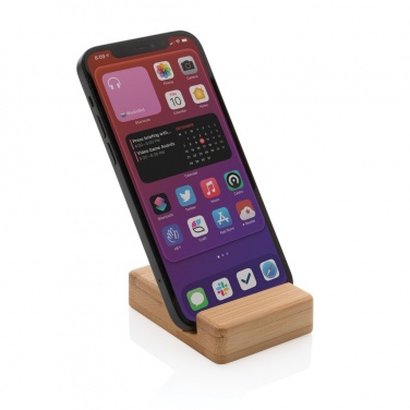 Logo trade promotional giveaways image of: Bamboo phone stand XD