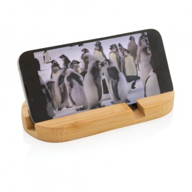 Logo trade promotional gifts picture of: Bamboo tablet and phone holder