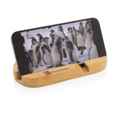 Logo trade corporate gift photo of: Bamboo tablet and phone holder