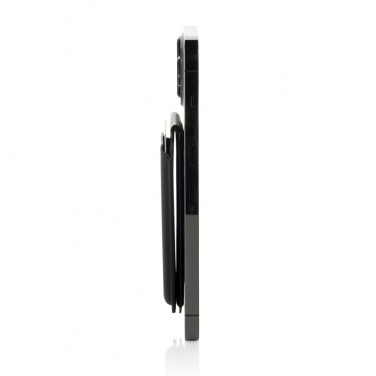 Logo trade corporate gift photo of: Magstand RCS recycled PU magnetic phone wallet with stand