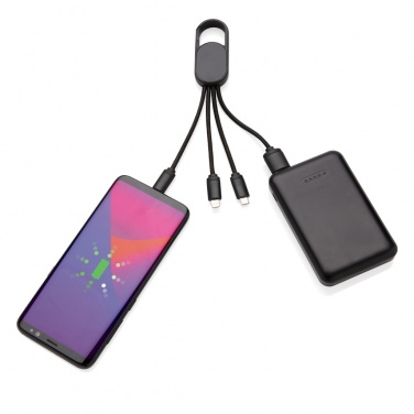Logotrade promotional item image of: 4-in-1 cable with carabiner clip