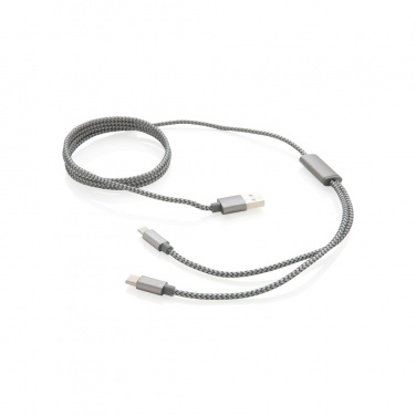 Logo trade promotional items picture of: 3-in-1 braided cable
