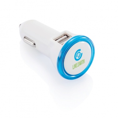 Logo trade promotional giveaways image of: Powerful dual port car charger