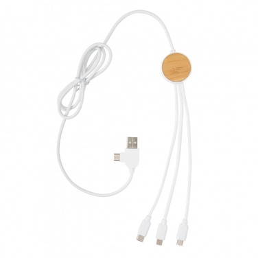 Logo trade corporate gifts picture of: RCS recycled plastic Ontario 6-in-1 cable