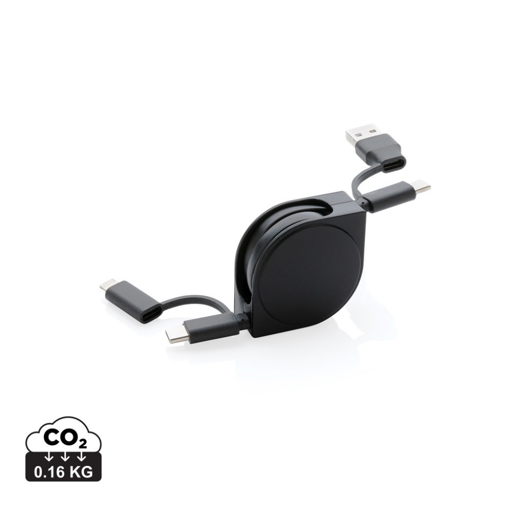 Logotrade advertising product image of: RCS standard recycled plastic and TPE 6-in-1 cable