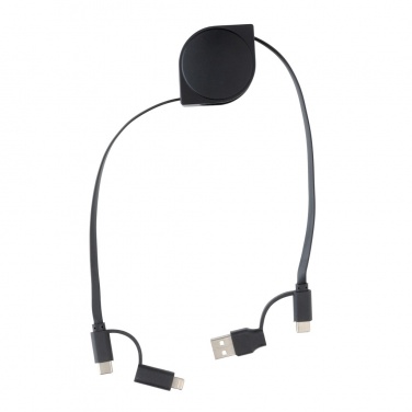 Logotrade promotional gift picture of: RCS standard recycled plastic and TPE 6-in-1 cable