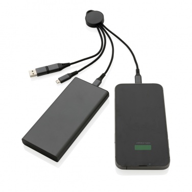Logo trade corporate gifts picture of: Terra RCS recycled aluminium 6-in-1 charging cable
