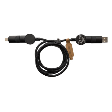 Logo trade promotional merchandise picture of: Oakland RCS recycled plastic 6-in-1 fast charging 45W cable