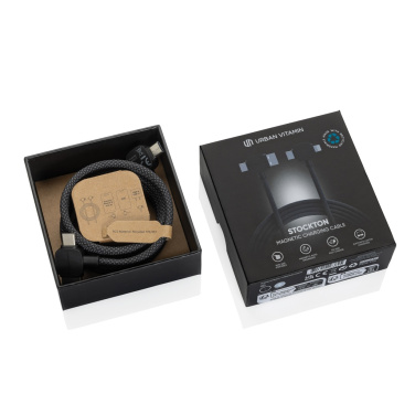 Logo trade promotional merchandise image of: Urban Vitamin Stockton 65W RCS RTPE/RPET magnetic cable