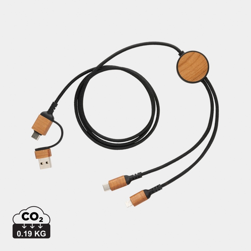 Logo trade promotional items picture of: Ohio RCS certified recycled plastic 6-in-1 cable