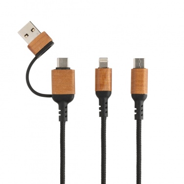 Logotrade corporate gifts photo of: Ohio RCS certified recycled plastic 6-in-1 cable