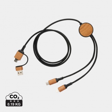 Logo trade promotional gifts picture of: Ohio RCS certified recycled plastic 6-in-1 cable