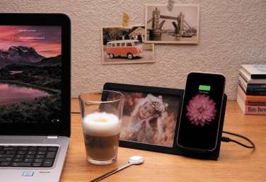 Logo trade promotional merchandise photo of: 5W Wireless charger and photo frame