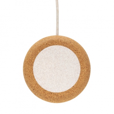 Logo trade promotional gifts picture of: Cork and Wheat 5W wireless charger