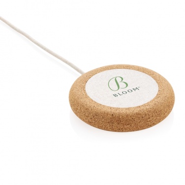 Logotrade promotional product picture of: Cork and Wheat 5W wireless charger
