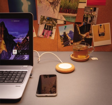 Logotrade corporate gift image of: Cork and Wheat 5W wireless charger