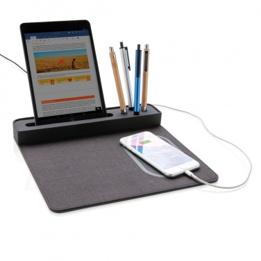 Logo trade business gift photo of: Air mousepad with 5W wireless charging and USB