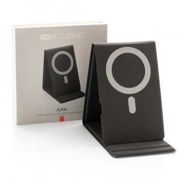 Logo trade corporate gifts picture of: Artic Magnetic 10W wireless charging phone stand
