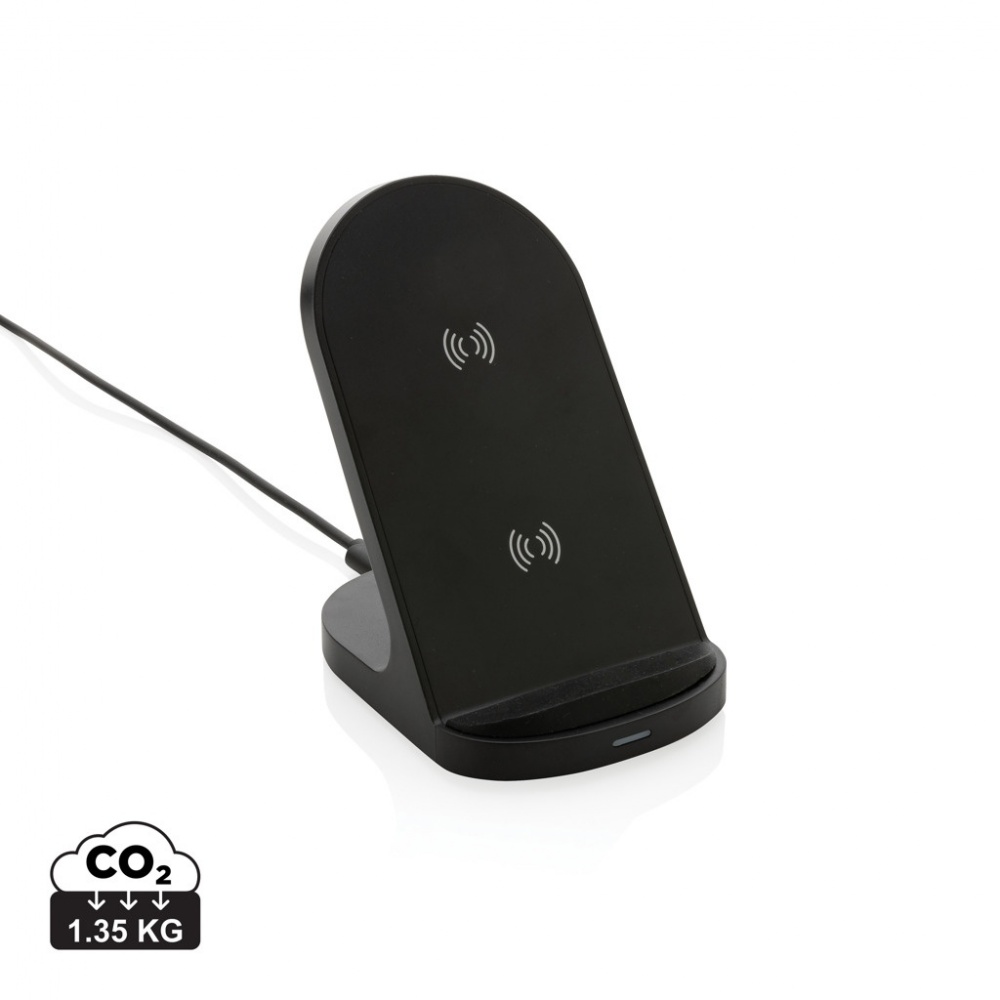 Logotrade advertising product image of: RCS recycled plastic double coil wireless stand 15W