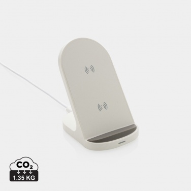 Logotrade promotional giveaway picture of: RCS recycled plastic double coil wireless stand 15W