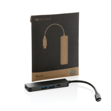 Logotrade promotional product image of: Terra RCS recycled aluminum hub with HDMI input