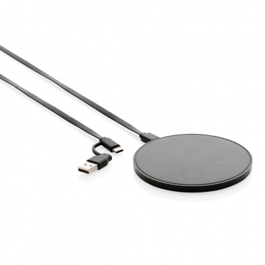 Logo trade promotional merchandise photo of: RCS standard recycled plastic 10W wireless charger