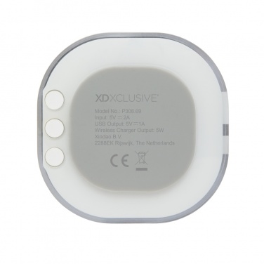 Logo trade promotional merchandise image of: Aria 5W Wireless Charging Digital Clock