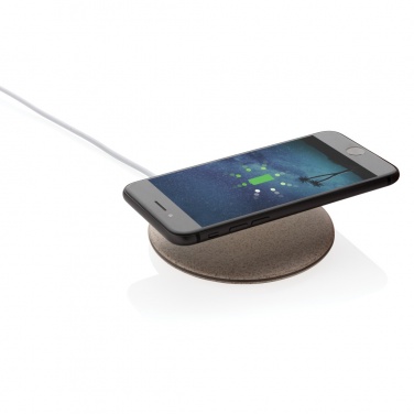 Logo trade promotional giveaways image of: 5W Wheat straw wireless charger