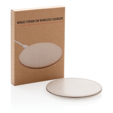 Logotrade corporate gift image of: 5W Wheat straw wireless charger