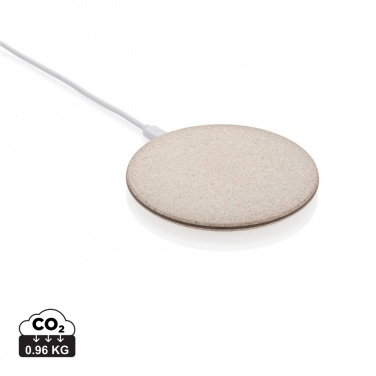 Logo trade promotional giveaways image of: 5W Wheat straw wireless charger