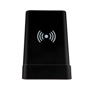 Logotrade promotional gift picture of: Light up logo 5W wireless charging pen holder