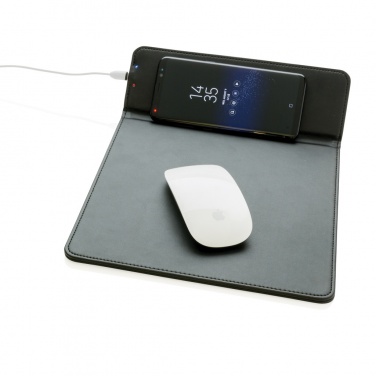 Logo trade promotional gifts image of: Mousepad with 5W wireless charging
