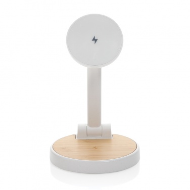 Logo trade promotional items image of: Ontario RCS rplastic 15W magnetic charging 2 in 1 stand