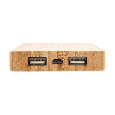 Logotrade promotional giveaway picture of: Bamboo 4.000 mAh wireless 5W Powerbank