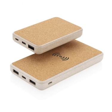 Logotrade promotional products photo of: Cork and Wheat 5.000 mAh pocket powerbank