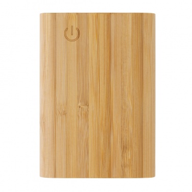 Logo trade promotional items image of: Bamboo 5.000 mAh powerbank