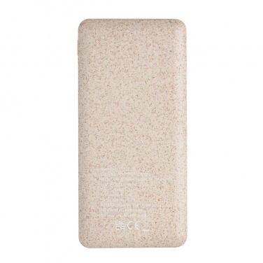 Logo trade advertising products picture of: 10.000 mah wheat straw powerbank