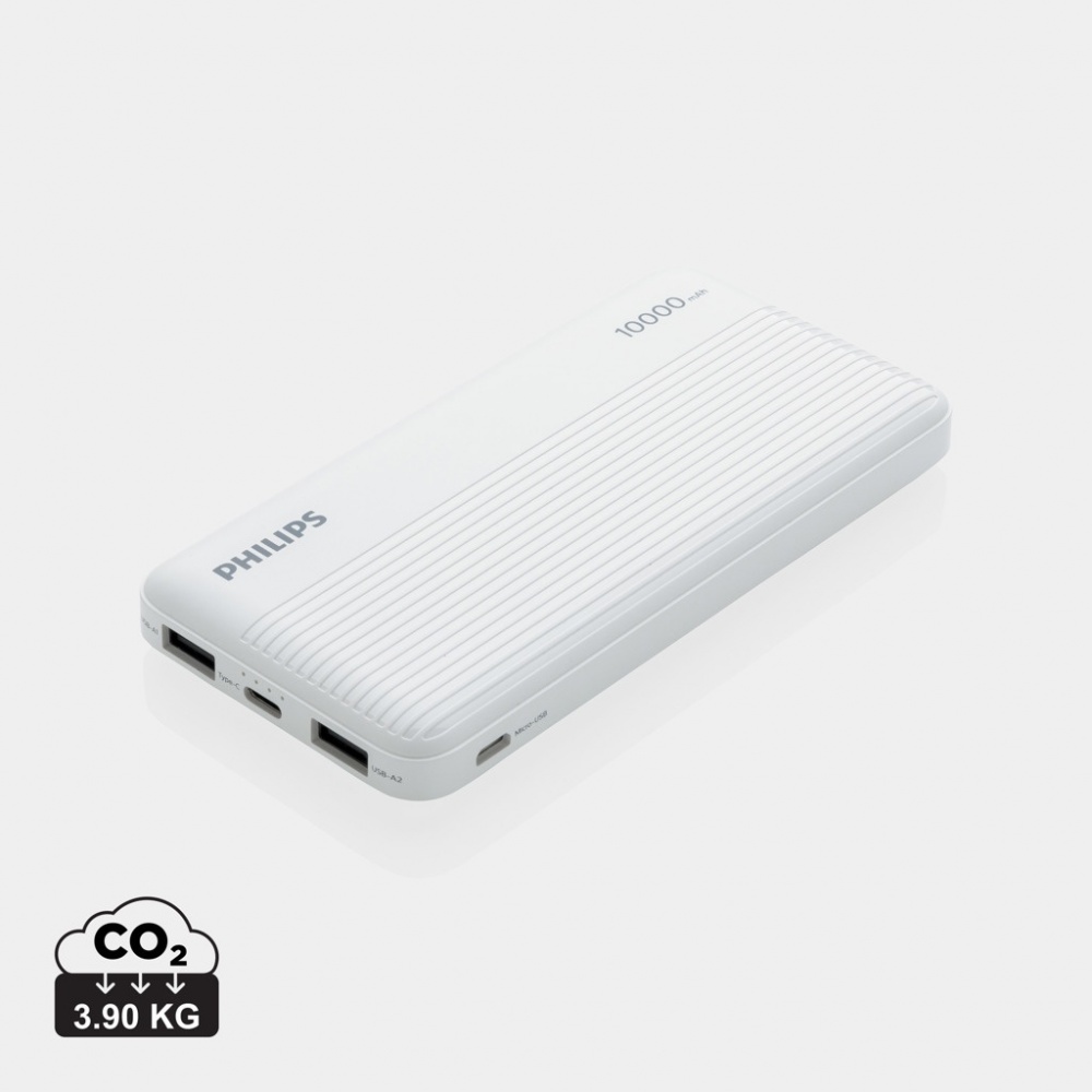 Logo trade promotional gifts image of: Philips 10.000 mAh slim powerbank